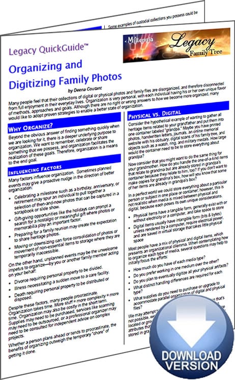 Organizing and Digitizing Family Photos