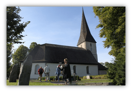 Viby kyrka (church) built about 1300 BC.