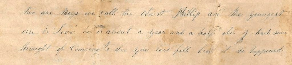 1847 Letter Levi Excerpt