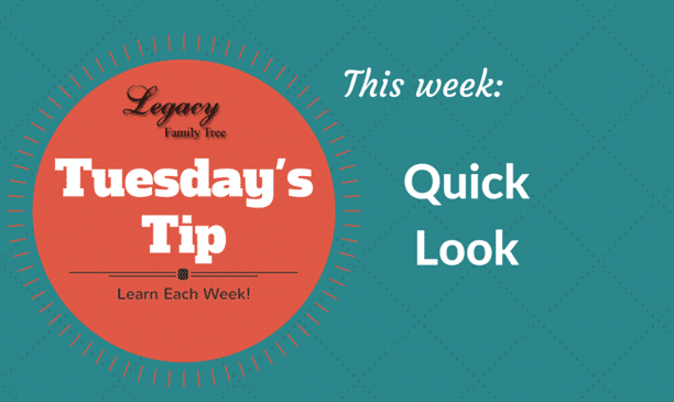 Tuesday's Tip - Quick Look Tuesday's Tip - Quick Look
