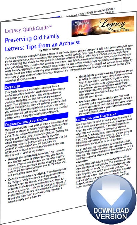 Preserving Old Family Letters