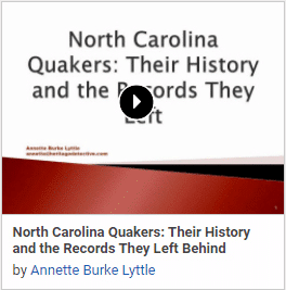 North Carolina Quakers: Their History and the Records They Left Behind