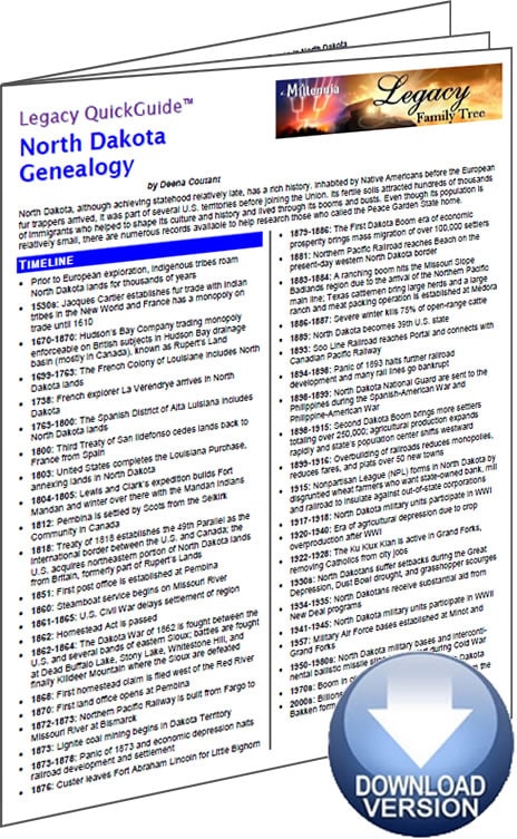 North Dakota Genealogy