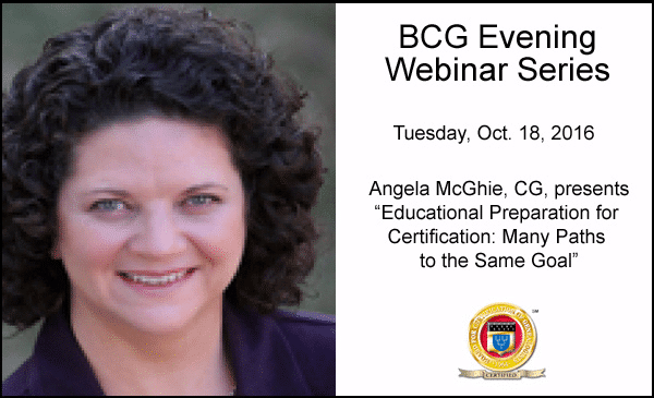 Educational Preparation for Certification: Many Paths to the Same Goal by Angela Packer McGhie, CG