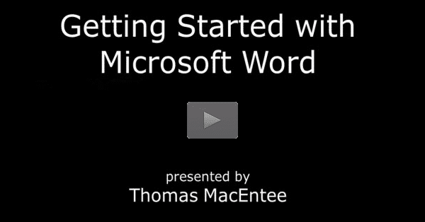 Getting Started with Microsoft Word