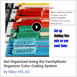 Get Organized Using the FamilyRoots Organizer Color-Coding System