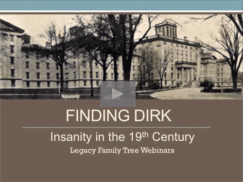 Finding Dirk: Insanity in the 19th Century