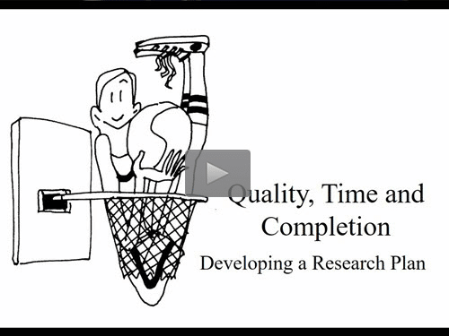 Quality, Time and Completion: Developing a Research Plan (Part Two)