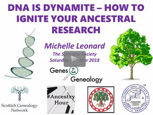 DNA is Dynamite - How to Ignite Your Ancestral Research by Michelle Leonard