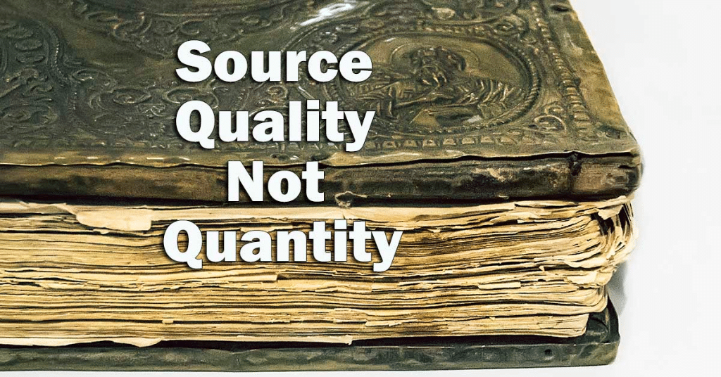 Source Quality Not Quantity