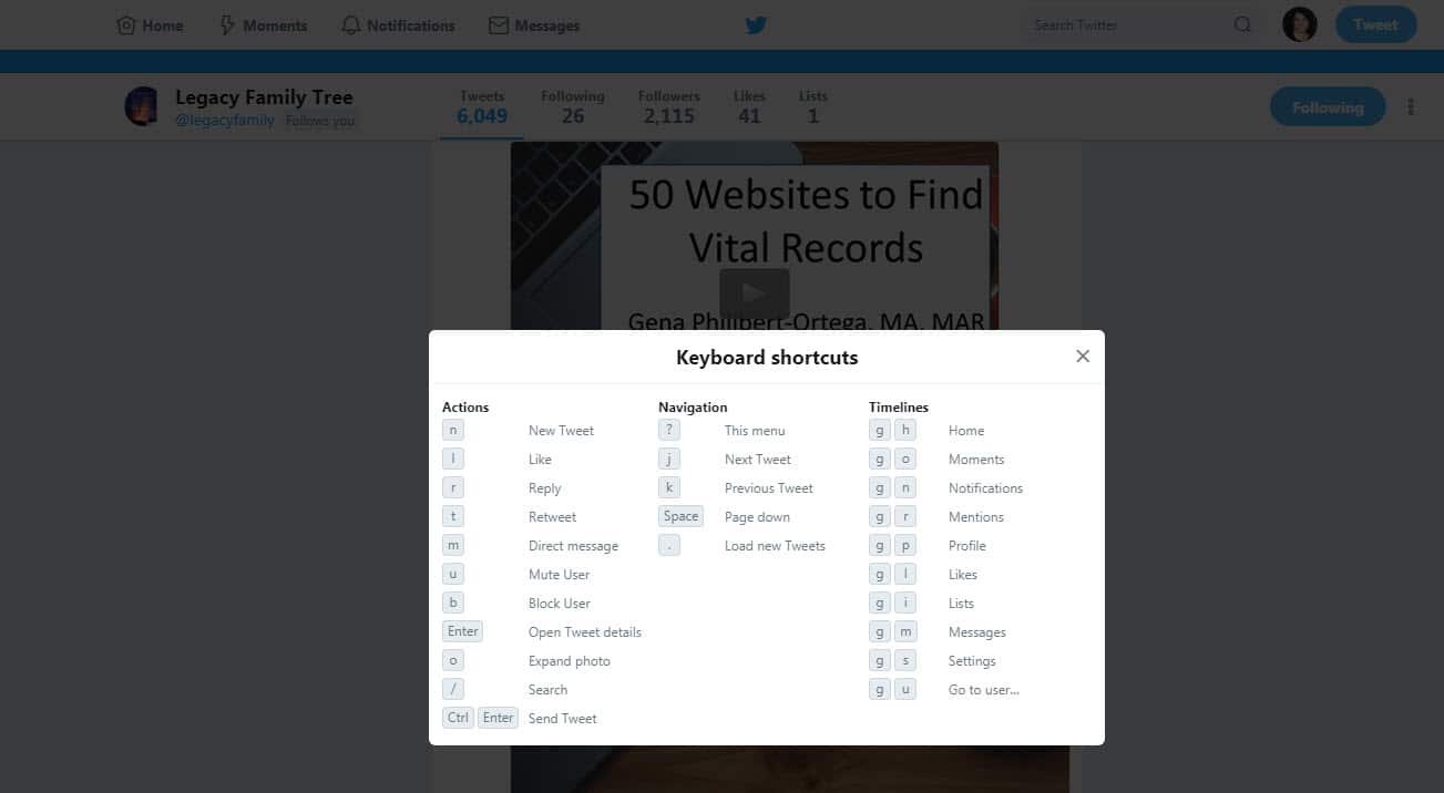 Twitter Shortcuts