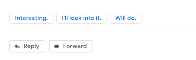 Gmail responses