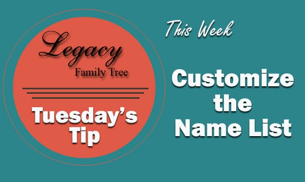 Customize the Name List