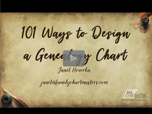 101 Ways to Design a Genealogy Chart - free webinar by Janet Hovorka now online for limited time