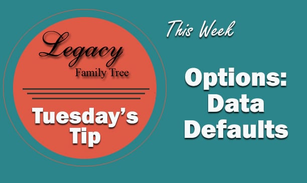 TT - Options - Data Defaults