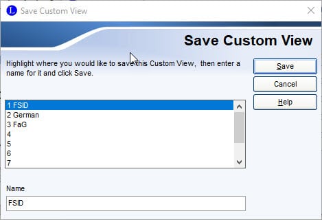 Save Custom View Save Custom View