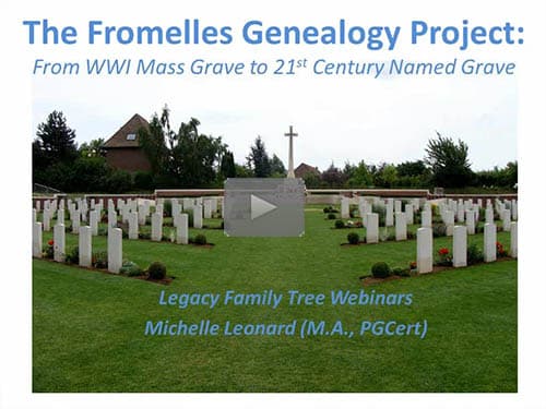 The Fromelles Genealogy Project: From WW1 Mass Grave to 21st Century Named Grave by Michelle Leonard