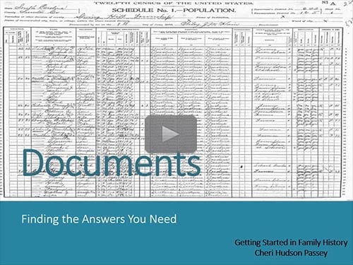 Getting Started in Family History - 4 - Documents
