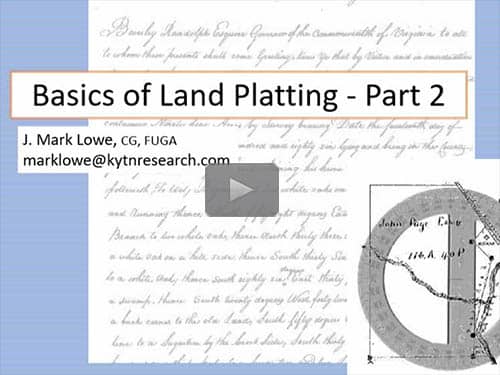 Basics of Land Platting - Part 2  by J. Mark Lowe