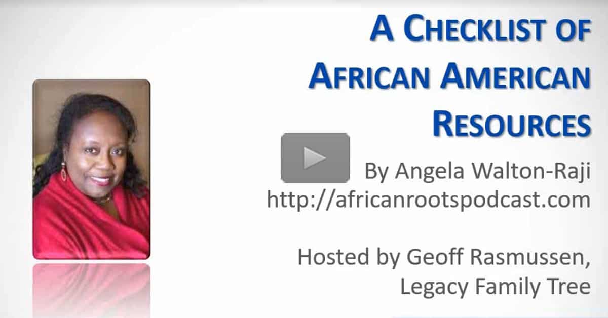 A Checklist of African American Resources by Angela Walton-Raji