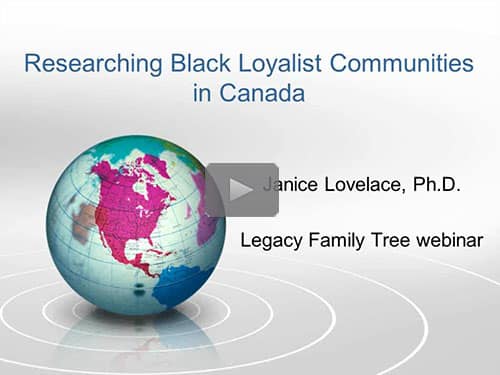Researching Black Loyalist Communities in Canada