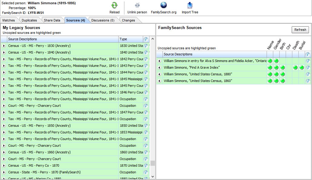 Main Sources Screen Main Sources Screen