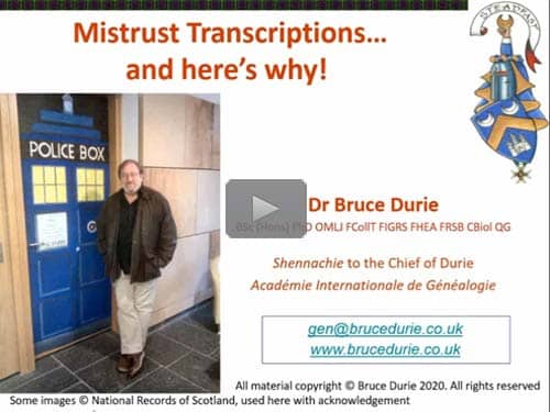 Mistrust Transcriptions: And Here's Why - free webinar by Dr. Bruce Durie now online for limited time