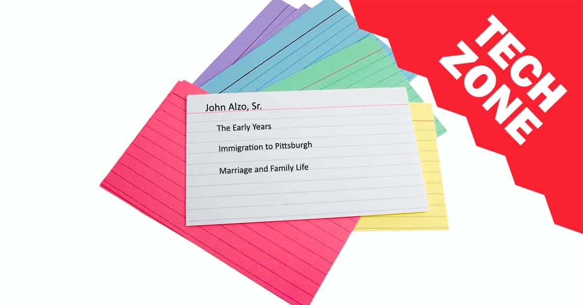 New TechZone Video - Get Organized Using Scrivener Printable Index Cards by Lisa Alzo