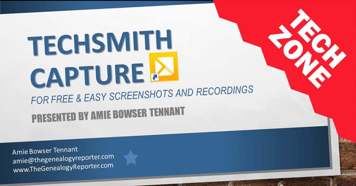 New TechZone Video - TechSmith Capture for Free and Easy Screenshots and Recordings by Amie Bowser Tennant