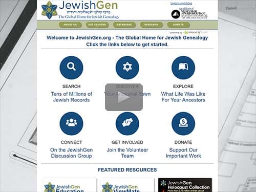 Jewish Genealogy with JewishGen.org - free webinar by Deborah J. Kroopkin now online for limited time