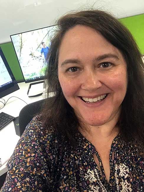 Gena Philibert-Ortega at the newly opened Family History Library. Photo courtesy of Gena Philibert-Ortega.