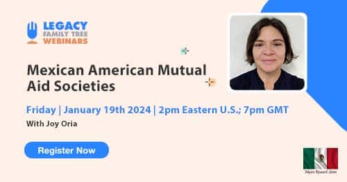 Register for Friday's Mexico Research Series webinar — Mexican American Mutual Aid Societies by Joy Oria