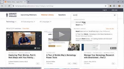 Learn Genealogy 24/7 with Legacy Family Tree Webinars — free replay of today's webinar by Geoff Rasmussen now available