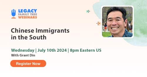 Register for Webinar Wednesday — Chinese Immigrants in the South by Grant Din